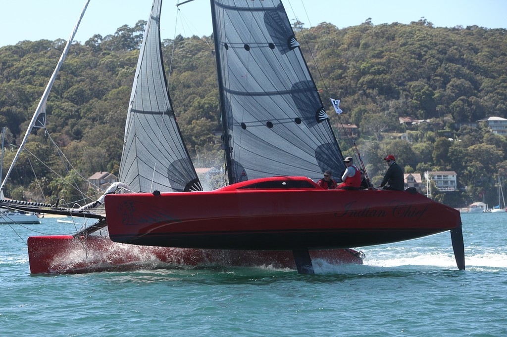 LCMR2012 line honours winner Indian Chief - APC Logistics Lock Crowther Multihull Regatta 2012 © Julie Geldard